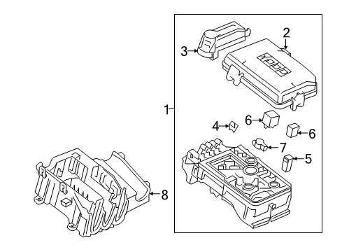 2018 Chevrolet Cruze Fuse & Relay Cover Diagram for 84304571