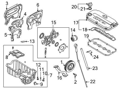 2003 Kia Rio Filters Ring-Oil Cap Diagram for 265022X000