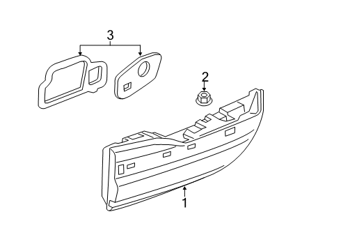 2019 BMW X7 Tail Lamps TAIL LIGHT TRUNK LID LED RIG Diagram for 63215A164A4