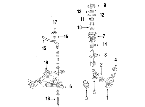 1988 Buick Electra Front Brakes Caliper Diagram for 19140953