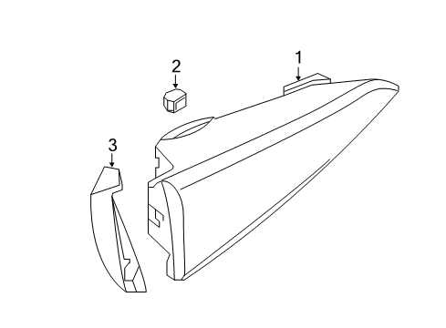 2018 Infiniti QX30 Backup Lamps Backup Lamp Assy-LH Diagram for 26545-5DC0B