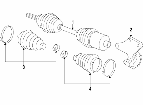 2013 Infiniti JX35 Front Axle Shafts & Joints, Drive Axles Shaft Assy-Front Drive Diagram for 39100-3JA0B