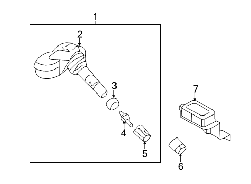 2013 Hyundai Elantra GT Tire Pressure Monitoring Tpms Module Assembly Diagram for 95800-A5200