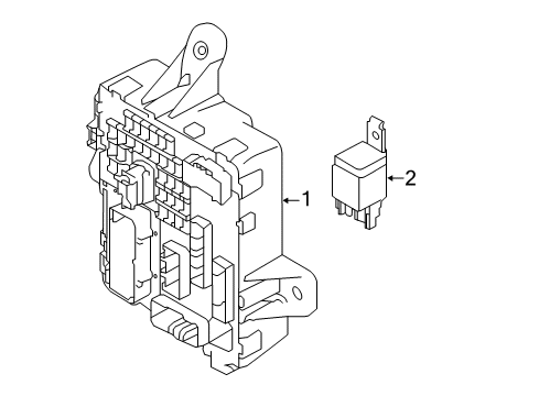 2018 Kia Cadenza Fuse & Relay Instrument Junction Box Assembly Diagram for 91950F6134