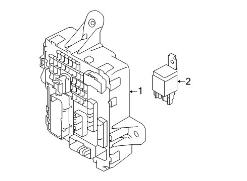 2017 Kia Cadenza Fuse & Relay Instrument Panel Junction Box Assembly Diagram for 91950F6130