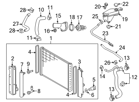 2013 Scion tC Oil Cooler Tank Diagram for 16441-36180