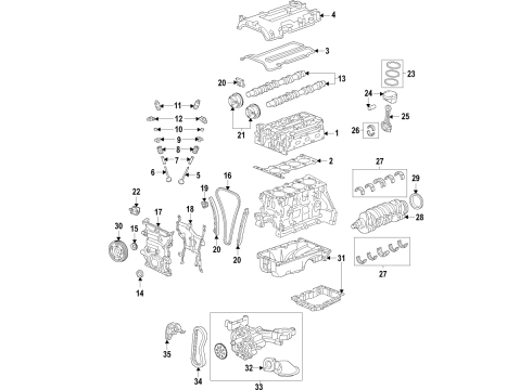 2021 Chevrolet Trax Engine Parts, Mounts, Cylinder Head & Valves, Camshaft & Timing, Variable Valve Timing, Oil Pan, Oil Pump, Balance Shafts, Crankshaft & Bearings, Pistons, Rings & Bearings Strut Asm-Trans Mount Diagram for 95248684