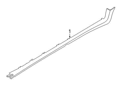 2019 Ford EcoSport Exterior Trim - Pillars, Rocker & Floor Rocker Molding Diagram for CN1Z-7410176-EA