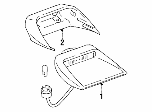 1992 Toyota Paseo High Mount Lamps High Mount Lamp Diagram for 81570-16110-W4