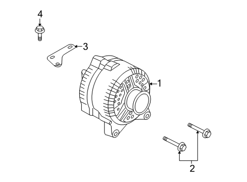 2008 Ford E-150 Alternator Alternator Mount Bracket Diagram for 2L1Z-10153-CA