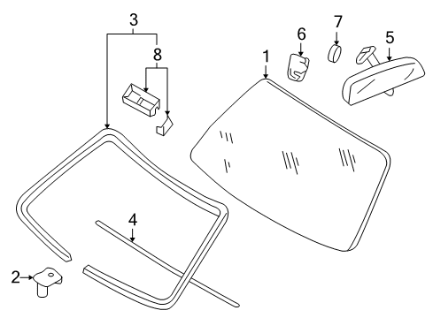 2005 Infiniti Q45 Windshield Glass Sensor Kit-Rain Diagram for 28536-AT325