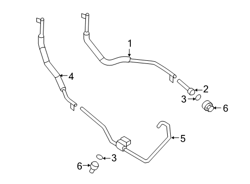 2008 Mercury Mariner Trans Oil Cooler Lines Pressure Line Diagram for 8L8Z-7890-A