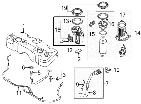 2014 Mini Cooper Fuel Supply Base Diagram for 16111182585