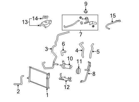 2006 Cadillac STS Intercooler Reservoir Asm-Charging Air Cooler Coolant Diagram for 10366756