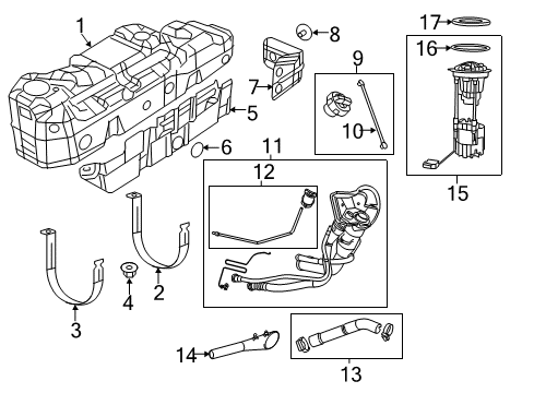 2015 Ram 1500 Fuel Supply Hose-Fuel Filler Diagram for 68175110AD