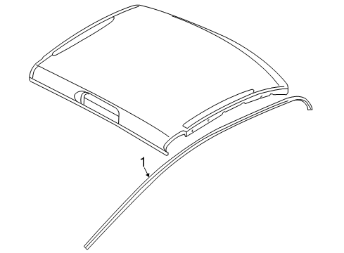2018 Ram 1500 Exterior Trim - Cab Molding-Roof Diagram for 68289832AC