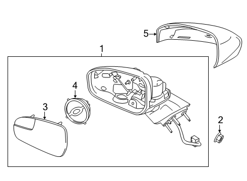 2019 Ford Fusion Mirrors Mirror Assembly Diagram for JS7Z-17682-BB