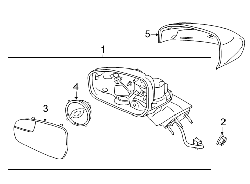 2019 Ford Fusion Mirrors Mirror Glass Diagram for KS7Z-17K707-B