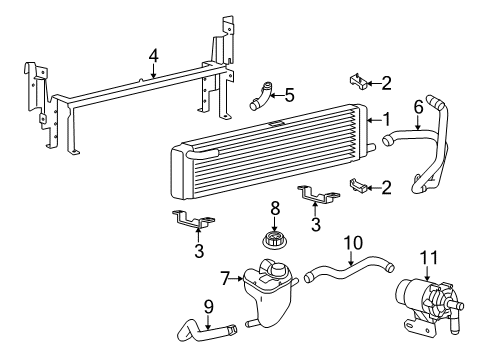 2012 Ford Mustang Intercooler Intercooler Insulator Diagram for BR3Z-8124-A