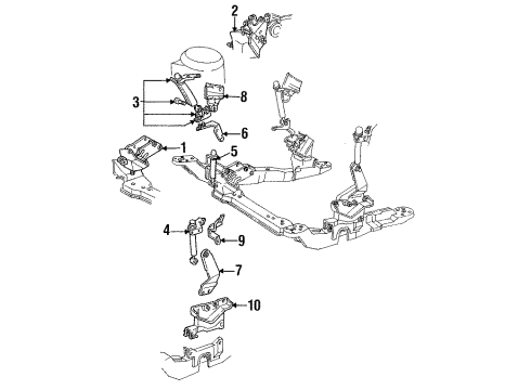 1995 Ford Taurus Engine & Trans Mounting Insulator Diagram for F1DZ-6068-B