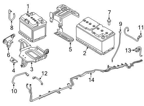 2021 BMW X3 Battery - Chassis Electrical Hex Bolt With Washer Diagram for 07147075050