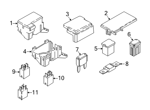 2019 Lincoln Continental Fuse & Relay Junction Block Diagram for GU5Z-14A067-C