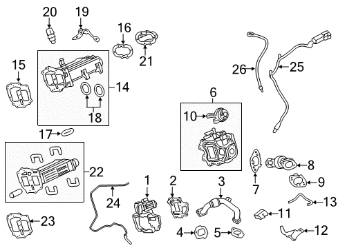 2020 Ford F-350 Super Duty Emission Components Vapor Canister Diagram for LC3Z-9D653-C