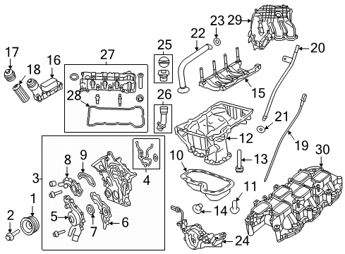 2015 Jeep Grand Cherokee Engine Parts, Mounts, Cylinder Head & Valves, Camshaft & Timing, Oil Pan, Oil Pump, Crankshaft & Bearings, Pistons, Rings & Bearings, Variable Valve Timing Tube-Engine Oil Indicator Diagram for 68067151AC