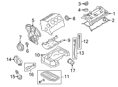 2009 Nissan 350Z Powertrain Control Engine Control Module Computer Diagram for 23710-EV52B
