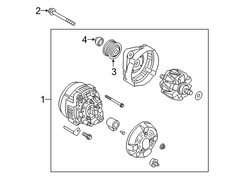 2020 Hyundai Veloster N Alternator Pulley-Generator Diagram for 37321-2GPD0