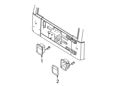 1999 Jeep Wrangler Combination Lamps Lamp-Tail Stop Turn Diagram for 56018648AD