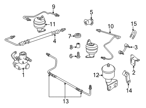 1999 BMW 740i Ride Control - Rear Bow Diagram for 37121123877