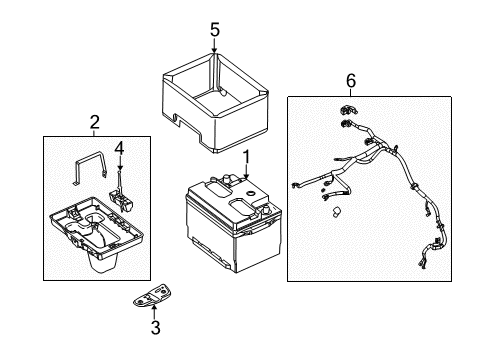 2011 Ford Mustang Battery Positive Cable Diagram for BR3Z-14300-BB