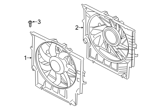2012 BMW X3 Cooling Fan Engine Cooling Fan Assembly Diagram for 17427593850