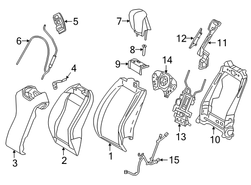 2021 Lexus LC500 Passenger Seat Components Frame Sub-Assembly, FR S Diagram for 71013-11011