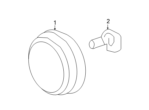 2008 Chevrolet HHR Bulbs Lamp Asm, Front Fog (L.H.) Diagram for 15944024