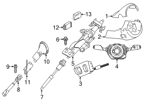 2016 BMW X5 Steering Column & Wheel, Steering Gear & Linkage, Shroud, Switches & Levers Steering Shaft Diagram for 32306774110