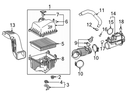 2022 Lexus NX350 Air Intake Vent Hose Clip Diagram for 90467-23002