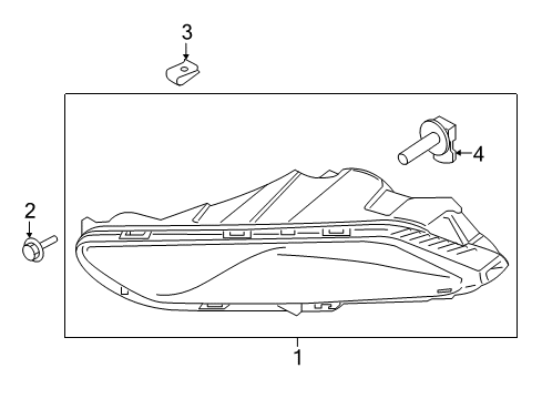 2020 Ford Fusion Bulbs Fog Lamp Assembly Diagram for KS7Z-15200-A