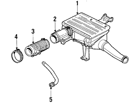 1988 Oldsmobile Delta 88 Air Intake Air Duct Diagram for 25095195