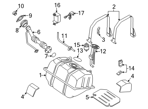 2002 Infiniti Q45 Fuel Supply Fuel Gauge Sending Unit Diagram for 25060-AR201