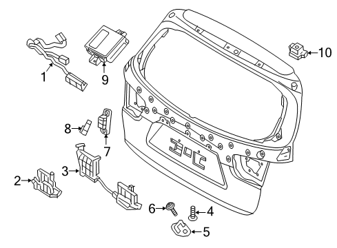 2018 Kia Sorento Lift Gate Control Module Assembly-Power Diagram for 95470C5100