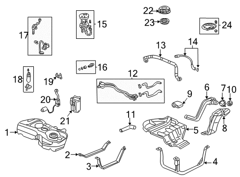 2003 Honda CR-V Filters Meter Diagram for 17630-S9A-013