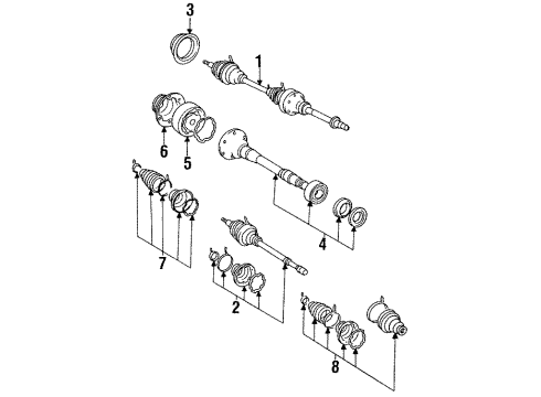 1992 Toyota Camry Drive Axles - Front Outer Joint Assembly Diagram for 43470-39346