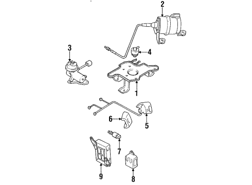 1990 Toyota 4Runner Cruise Control System Actuator Diagram for 88200-35150