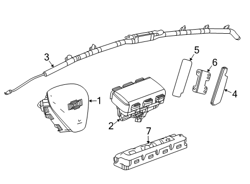 2019 Chevrolet Cruze Air Bag Components Clock Spring Diagram for 39136241