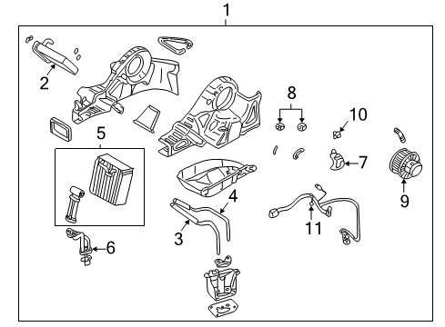 2003 Kia Sedona Blower Motor & Fan Wire Harness-AIRCON Diagram for 1K55261R12A