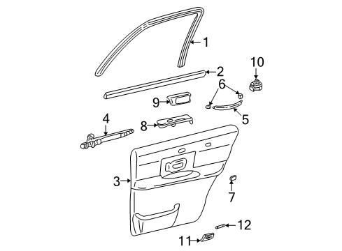 2004 Lincoln Town Car Rear Door Plug Diagram for 3W1Z-5423862-AAC