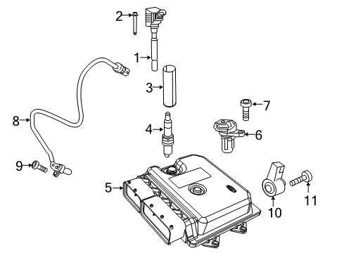 2017 Fiat 124 Spider Powertrain Control Bolt-HEXAGON FLANGE Head Diagram for 6106002AA