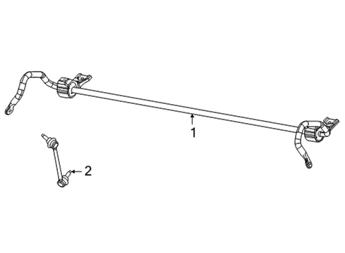 2022 Jeep Grand Wagoneer Stabilizer Bar & Components - Rear STABILIZER BAR Diagram for 68423547AB